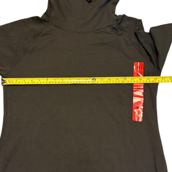 32 Degrees Heat Green Cowl Turtleneck Stretch Pullover Medium NWOT - Picture 3 of 4